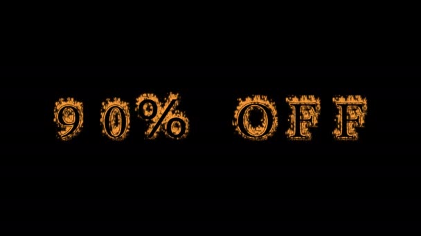 Fire Text Effect Black Background Animated Text Effect High Visual — Stock Video