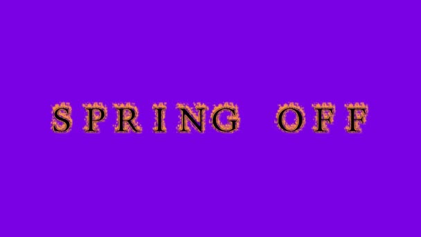 Spring Fire Text Effect Violet Background Animated Text Effect High — Stock Video