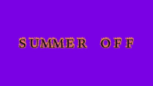 Summer Fire Text Effect Violet Background Animated Text Effect High — Stock Video