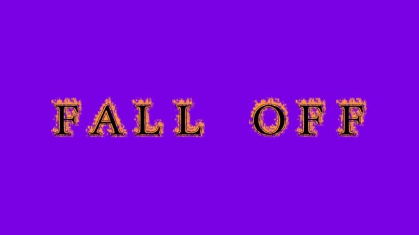 Fall Fire Text Effect Violet Background Animated Text Effect High — Stock Video
