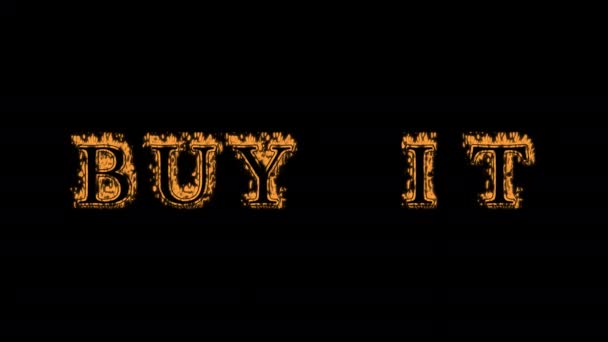 Buy Fire Text Effect Black Background Animated Text Effect High — Stock Video