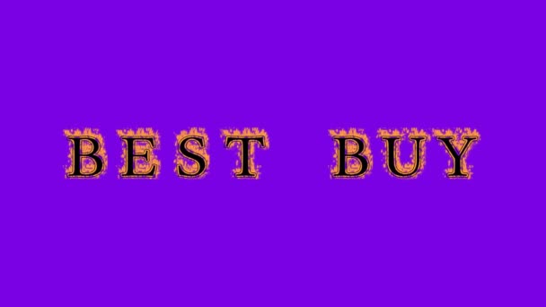 Melhor Comprar Efeito Texto Fogo Fundo Violeta Efeito Texto Animado — Vídeo de Stock