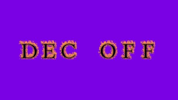 Dec Fire Text Effect Violet Background Efecto Texto Animado Con — Vídeo de stock