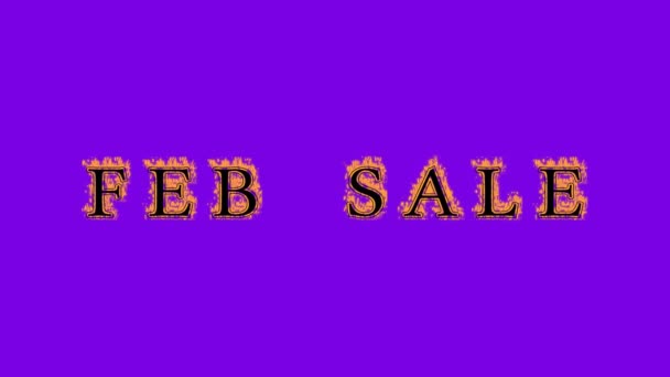 Sales Fire Text Effect Violet Background Англійською Анімований Текстовий Ефект — стокове відео
