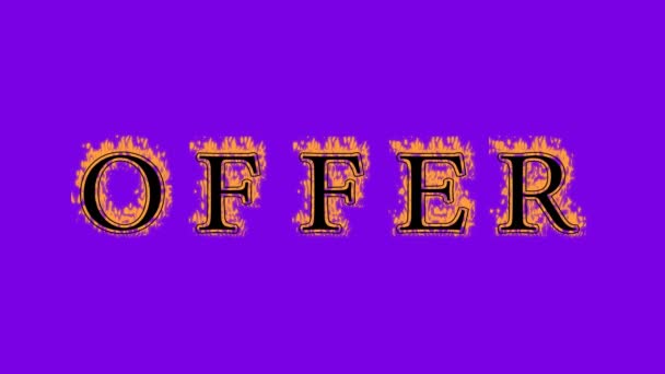 Пропонує Фіолетовий Фон Ефекту Вогню Анімований Текстовий Ефект Високим Візуальним — стокове відео