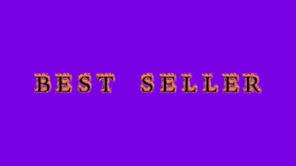 Best Seller Fire Text Effect Violet Background Анимированный Текстовый Эффект — стоковое видео