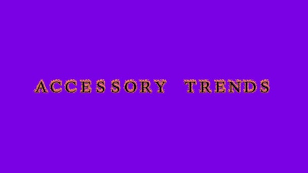 Accessoires Tendances Feu Texte Effet Violet Fond Effet Texte Animé — Video