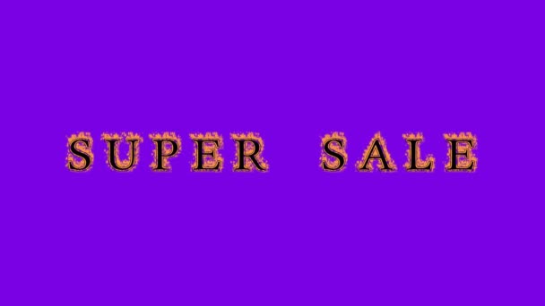 Super Försäljning Brand Text Effekt Violett Bakgrund Animerad Texteffekt Med — Stockvideo