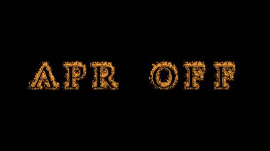 Ateşli metin efekti siyah arkaplan. Yüksek görsel etkiyle canlandırılmış metin efekti. harf ve metin efekti. Alfa Eşleşmesi.