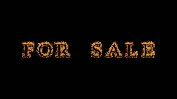 Sale Fire Text Effect Black Background Animated Text Effect High — Stock Photo, Image