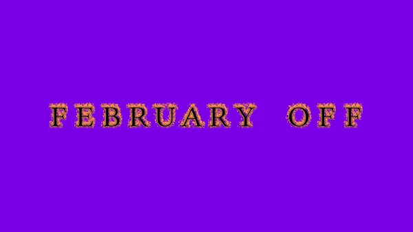 February Fire Text Effect Violet Background Анімований Текстовий Ефект Високим — стокове фото