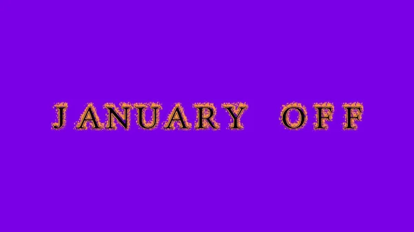 Januar Feuer Text Effekt Violetten Hintergrund Animierte Texteffekte Mit Hoher — Stockfoto