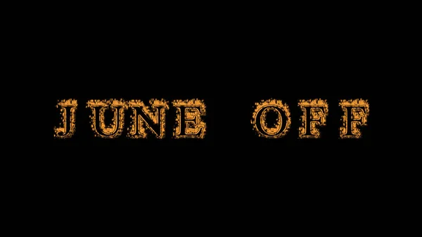 June Fire Text Effect Black Background Animated Text Effect High — Stock Photo, Image