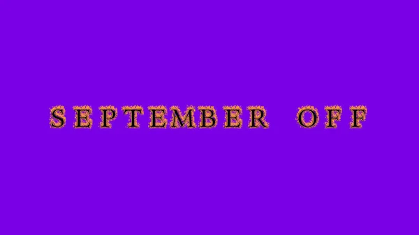 September Fire Text Effect Violet Background Анімований Текстовий Ефект Високим — стокове фото