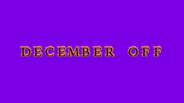 December Fire Text Effect Violet Background Efek Animasi Teks Dengan — Stok Foto