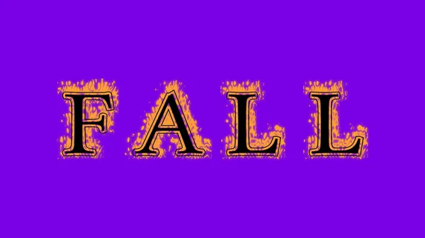 Fall Fire Text Effect Violet Fone Анимированный Текстовый Эффект Высоким — стоковое фото