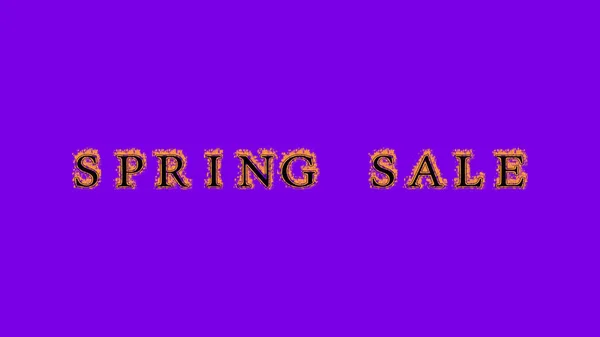 spring sale fire text effect violet background. animated text effect with high visual impact. letter and text effect. Alpha Matte.