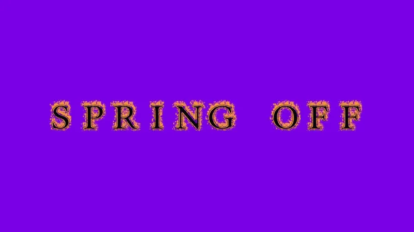 spring off fire text effect violet background. animated text effect with high visual impact. letter and text effect. Alpha Matte.