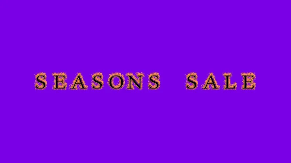 seasons sale fire text effect violet background. animated text effect with high visual impact. letter and text effect. Alpha Matte.