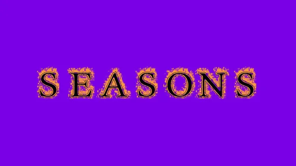 seasons fire text effect violet background. animated text effect with high visual impact. letter and text effect. Alpha Matte.