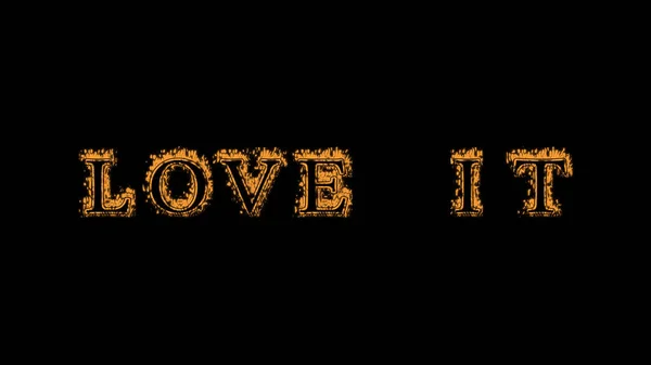 Love Fire Text Effect Schwarzer Hintergrund Animierte Texteffekte Mit Hoher — Stockfoto