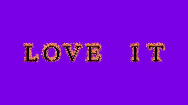 Love Fire Text Effect Violetten Hintergrund Animierte Texteffekte Mit Hoher — Stockfoto