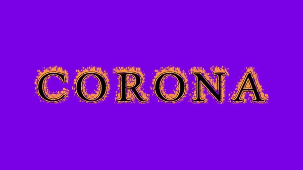 corona fire text effect violet background. animated text effect with high visual impact. letter and text effect. Alpha Matte.