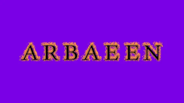arbaeen fire text effect violet background. animated text effect with high visual impact. letter and text effect. Alpha Matte.