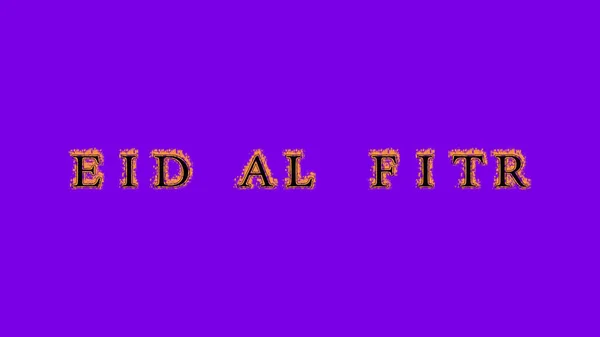 eid al fitr fire text effect violet background. animated text effect with high visual impact. letter and text effect. Alpha Matte.