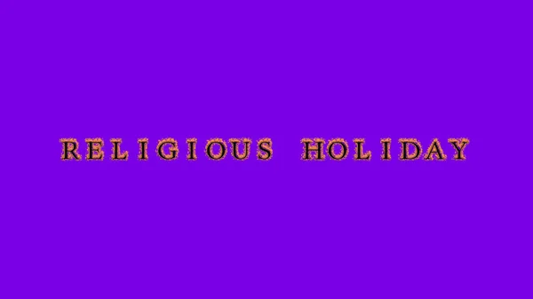 Religious Holiday Fire Text Effect Violet Background Animated Text Effect — Stock Photo, Image