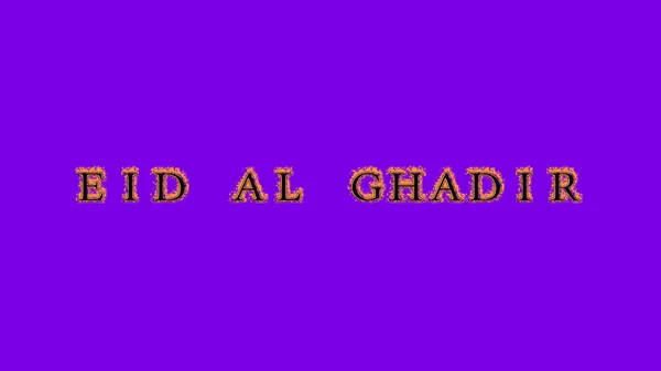 eid al ghadir fire text effect violet background. animated text effect with high visual impact. letter and text effect. Alpha Matte.