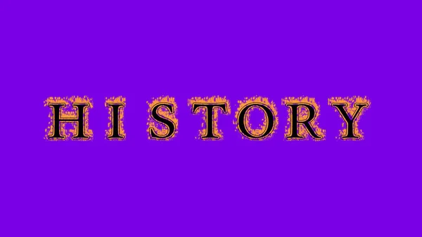 História Fogo Efeito Texto Fundo Violeta Efeito Texto Animado Com — Fotografia de Stock