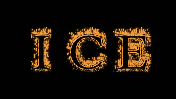 Ice Fire Text Effect Black Background Анимированный Текстовый Эффект Высоким — стоковое фото