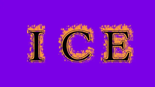 Ice Fire Text Effect Violet Background Анимированный Текстовый Эффект Высоким — стоковое фото