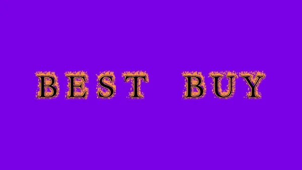 Best Buy Fire Text Effect Violet Background Animated Text Effect — Stock Photo, Image