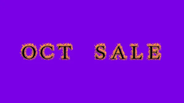 Okt Försäljning Brand Text Effekt Violett Bakgrund Animerad Texteffekt Med — Stockfoto
