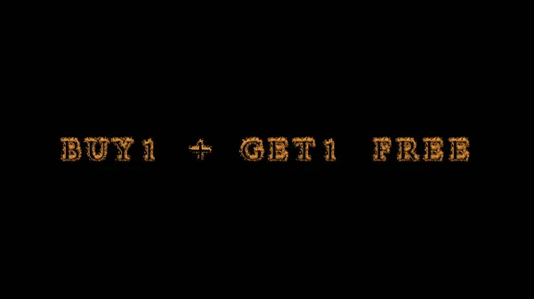 Buy Get1 Free Fire Text Effect Black Background Анимированный Текстовый — стоковое фото