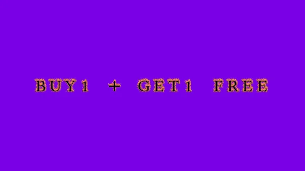 Buy1 Get1 Free Fire Text Effect Violet Background Effetto Testo — Foto Stock