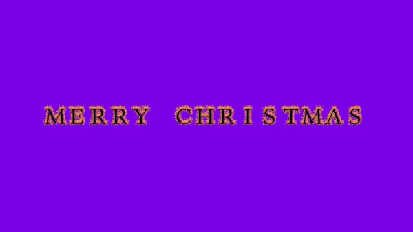 Feliz Navidad Fuego Texto Efecto Violeta Fondo Efecto Texto Animado — Foto de Stock