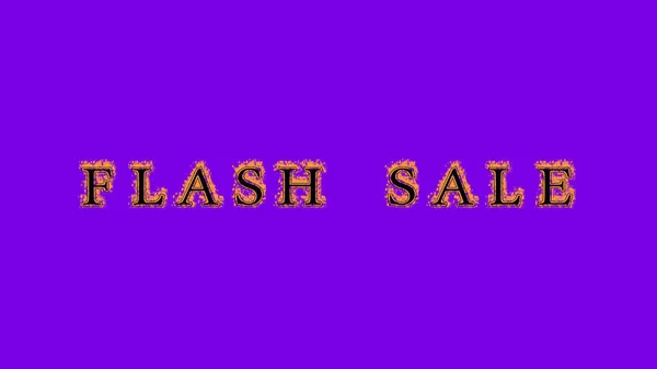 flash sale fire text effect violet background. animated text effect with high visual impact. letter and text effect. Alpha Matte.