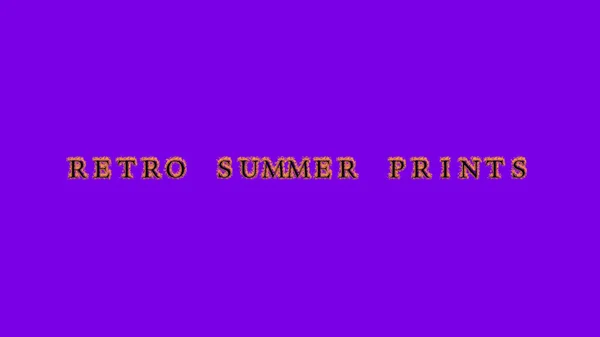 Retro Summer Prints Fire Text Effect Violet Background Animated Text — Stock Photo, Image