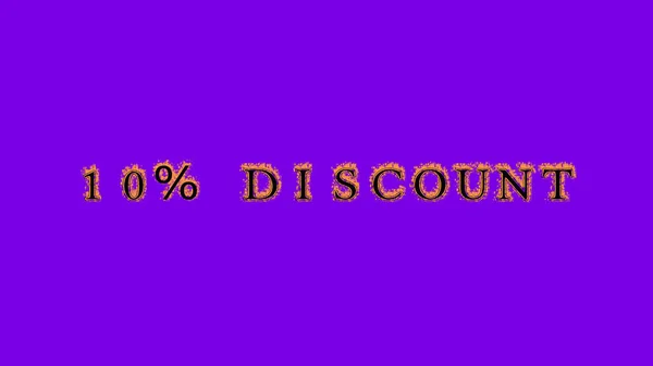 Discount Fire Text Effect Violet Background Animated Text Effect High — Stock Photo, Image