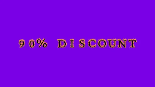 Discount Fire Text Effect Violet Background Animated Text Effect High — Stock Photo, Image