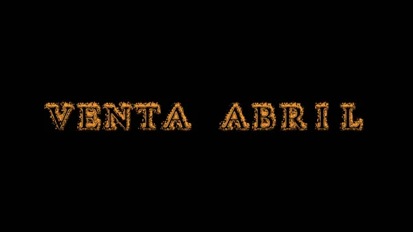 Venta Abril Fire Text Effect 효과가 애니메이션 텍스트 편지와 원문의 — 스톡 사진