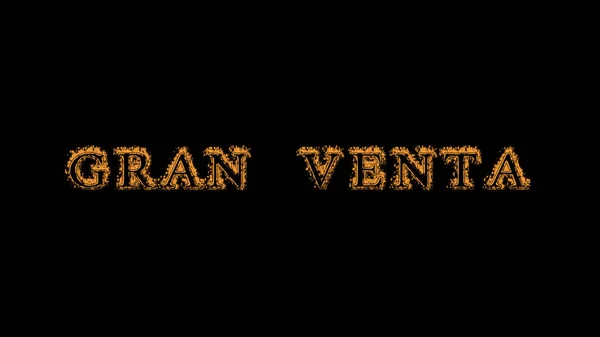 Gran Venta Fire Text Effect Black Background Animated Text Effect — Stock Photo, Image