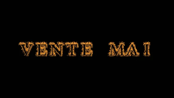 Vente Mai Fire Text Effect Черный Фон Анимированный Текстовый Эффект — стоковое фото