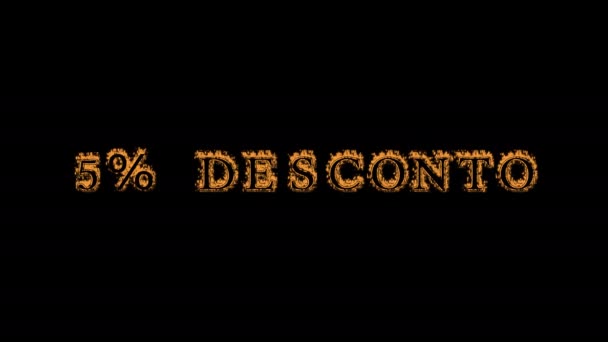 Desconto Feu Effet Texte Fond Noir Effet Texte Animé Fort — Video