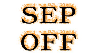 Ateş kesme efekti beyaz izole arkaplan. Yüksek görsel etkiyle canlandırılmış metin efekti. harf ve metin efekti.