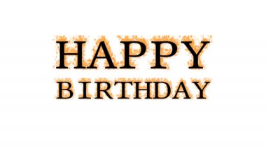 İyi ki doğdun, mesaj efekti beyaz izole arka plan. Yüksek görsel etkiyle canlandırılmış metin efekti. harf ve metin efekti.