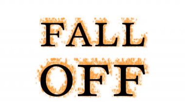 Yangından düşme efekti beyaz izole arka plan. Yüksek görsel etkiyle canlandırılmış metin efekti. harf ve metin efekti.